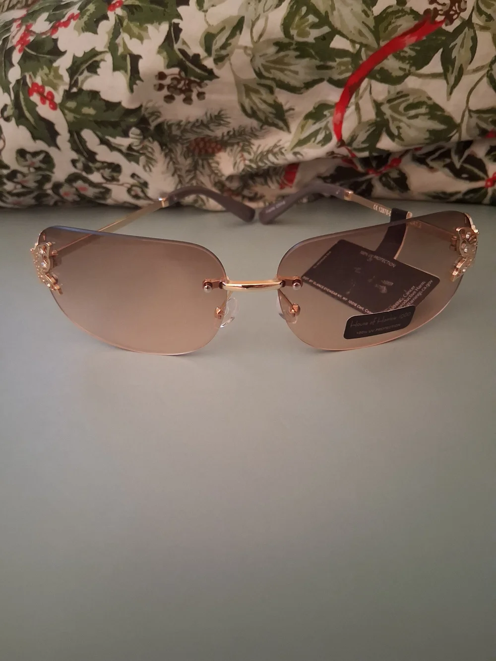 House Of Harlow 1960 Gold Butterfly Accent Sunglasses - Rimless NWT I’ll